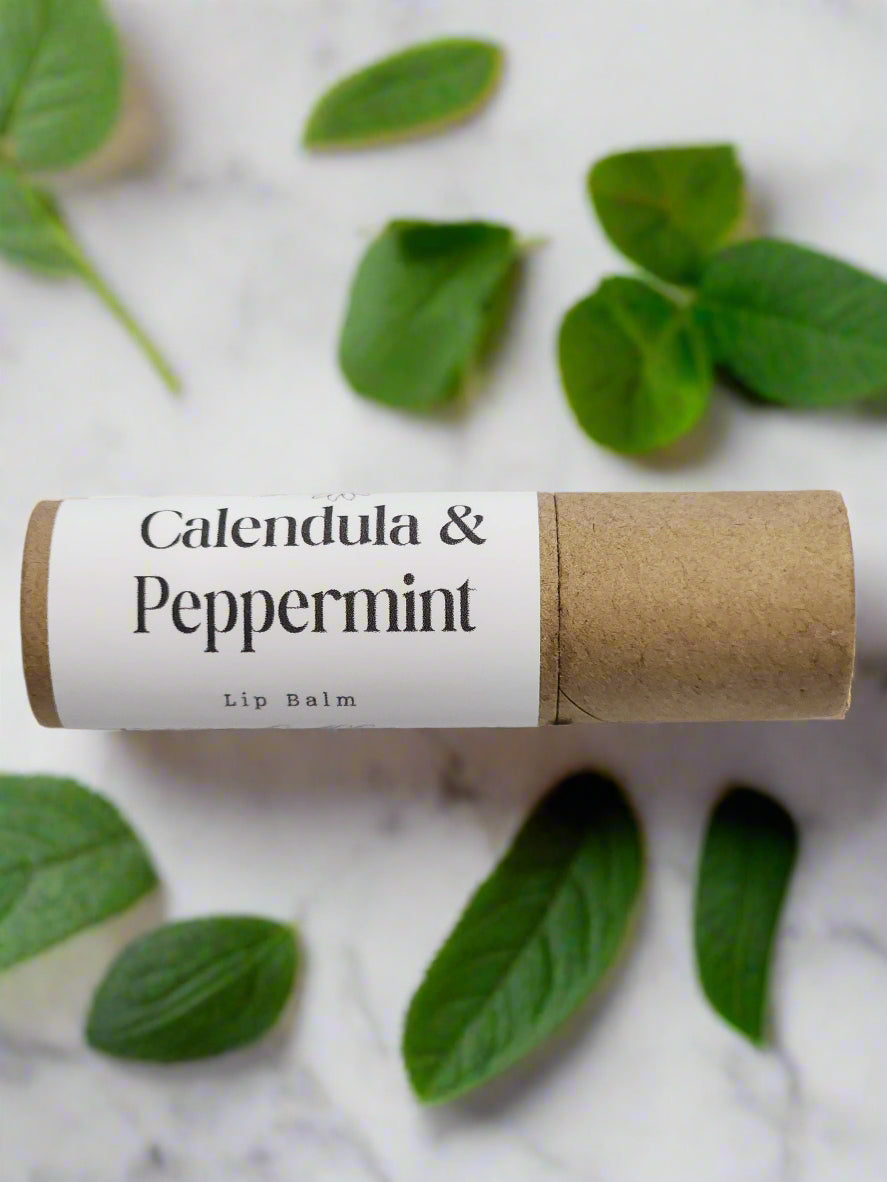 Calendula & Peppermint lip balm tube